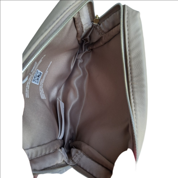 New Yves Saint Laurent Beige Cosmetic Bag Pouch Makeup Small - Picture 7 of 10